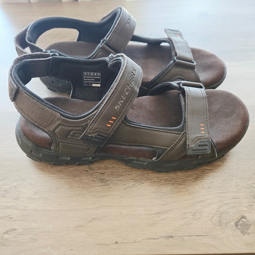 Skechers Men's Sport Sandals Adjustable‎ Straps Brown Size 12